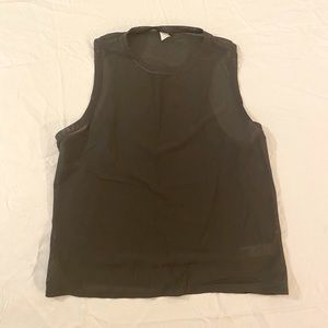 Athleta green mesh muscle tank! Size xs!